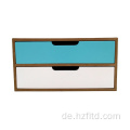 Moderner Schreibtisch-Organizer aus Holz mit 2 Schubladen